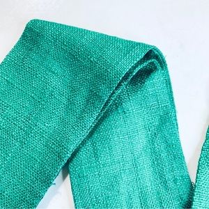 Green Silk Vintage Linen Belt Tie Vintage